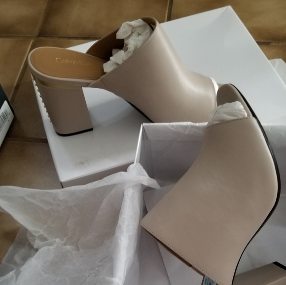Calvin Klein Shoes - Calvin Klein peep toe cicelle mule